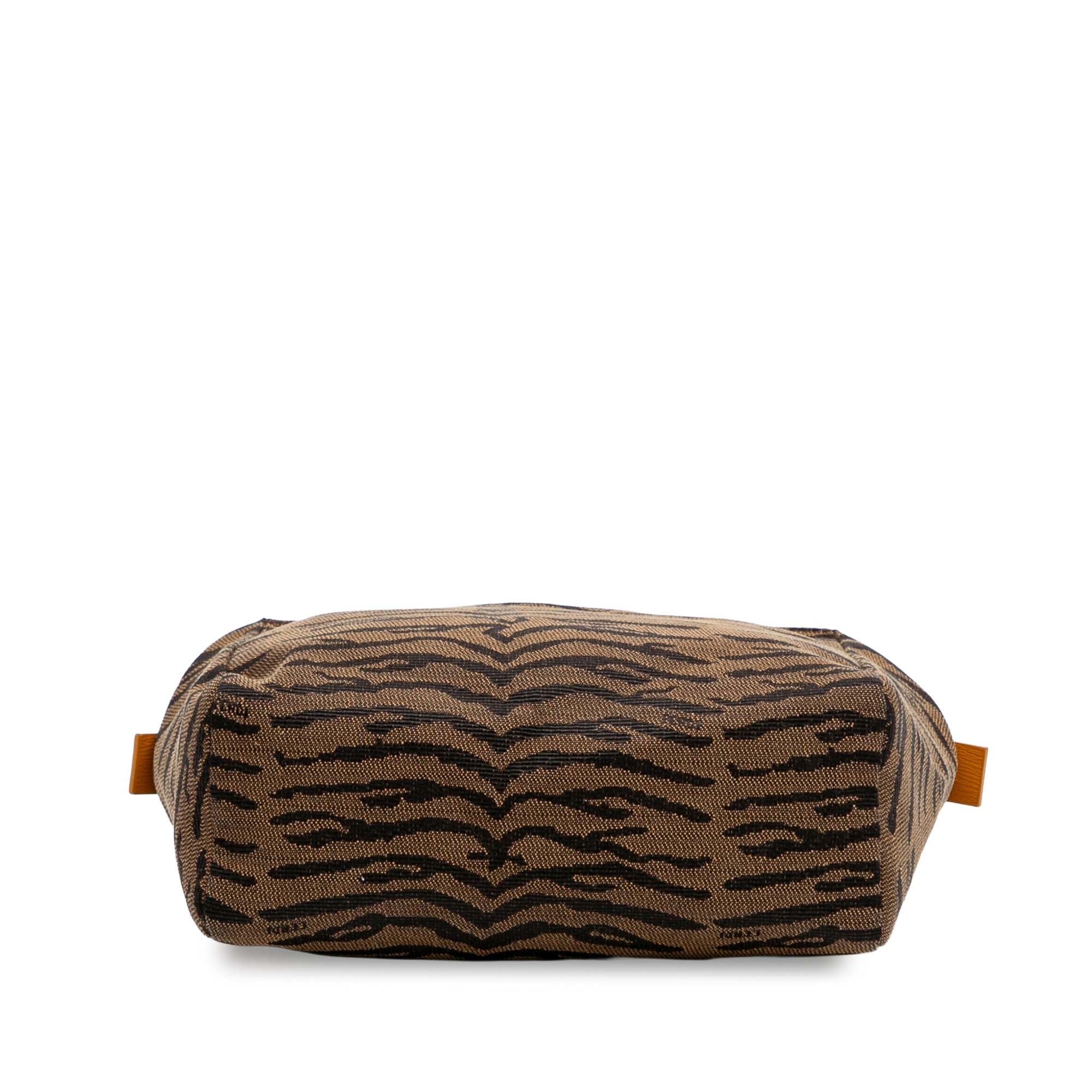 Zebra Print Canvas Handbag