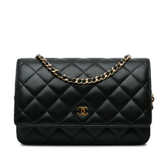 CC Quilted Lambskin Wallet On Chain