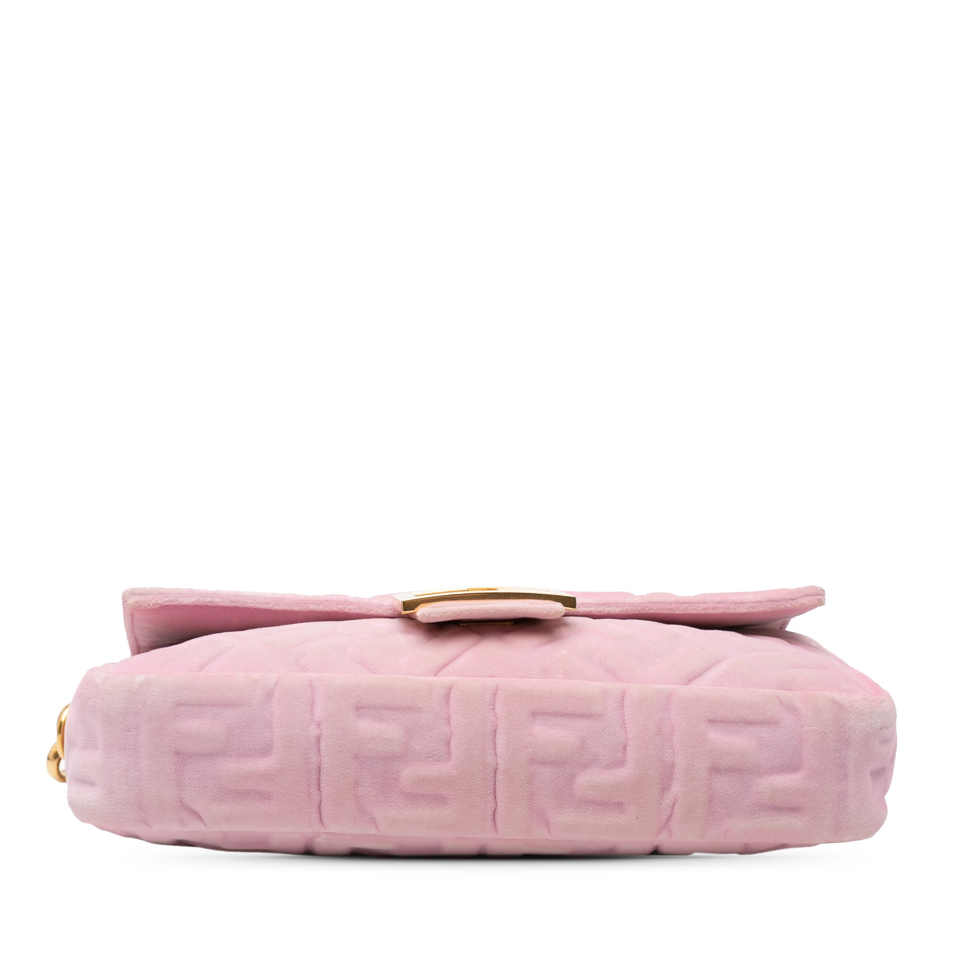 Zucca Embossed Velvet Baguette Satchel