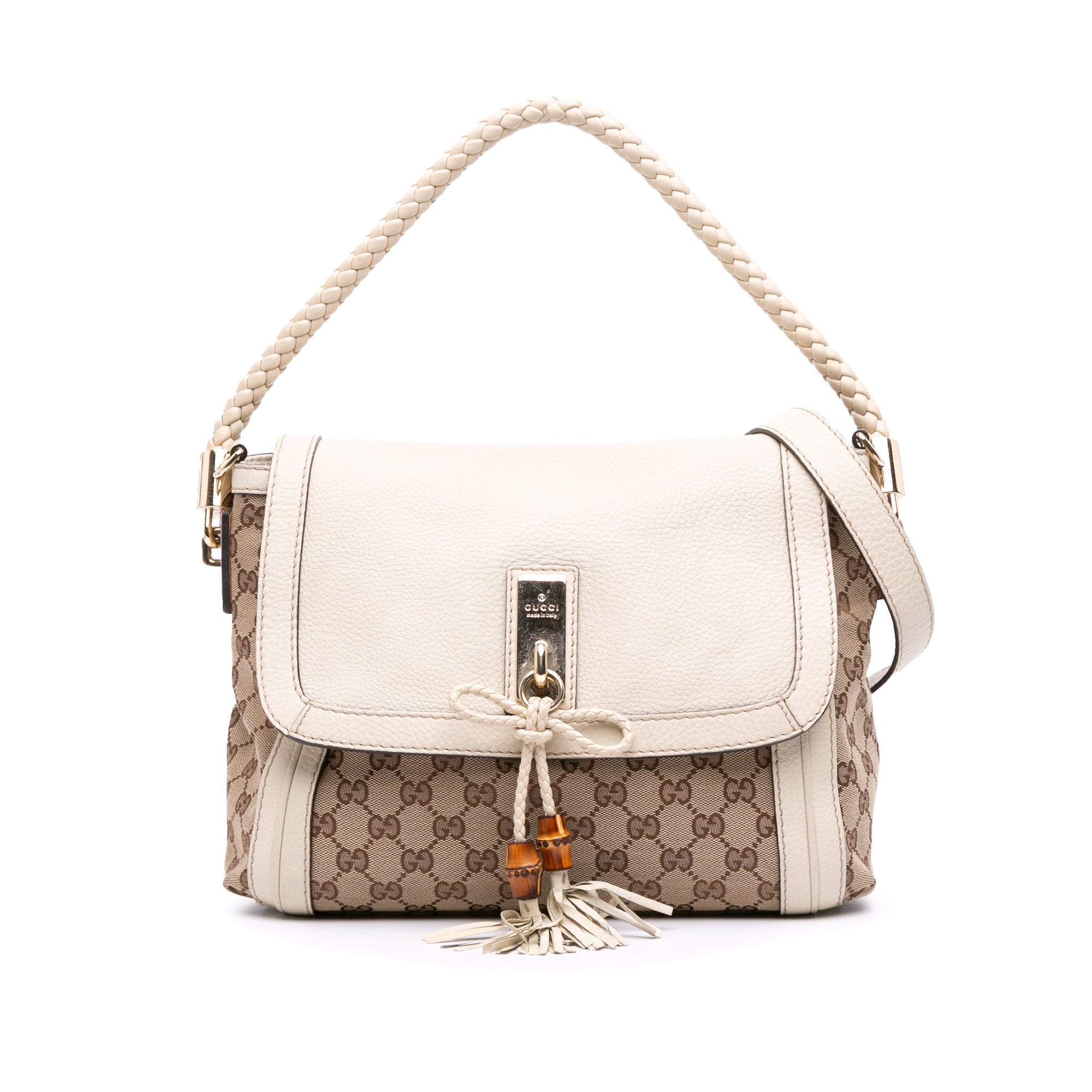 GG Canvas Bella Flap Satchel