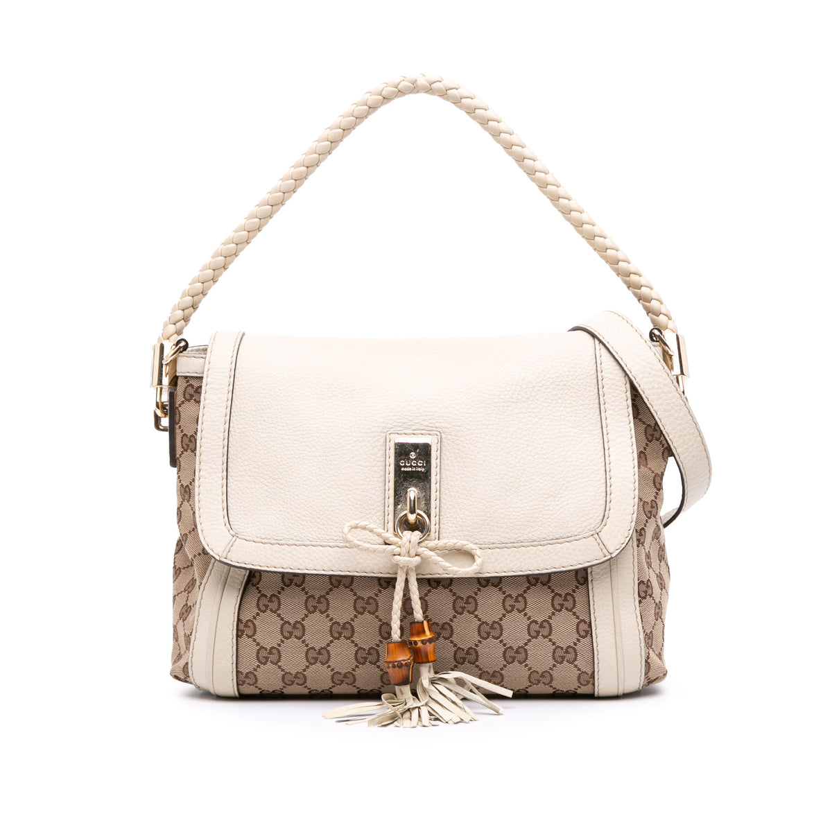 GG Canvas Bella Flap Satchel