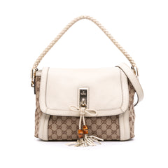 GG Canvas Bella Flap Satchel