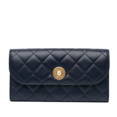 CC Quilted Lambskin Long Wallet