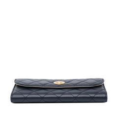 CC Quilted Lambskin Long Wallet