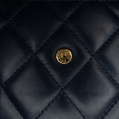 CC Quilted Lambskin Long Wallet