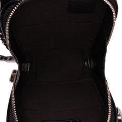 CC Quilted Patent Diamond Resin Clutch With Chain