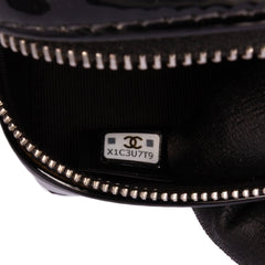 CC Quilted Patent Diamond Resin Clutch With Chain