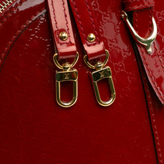 Large Microguccissima Patent Nice Dome Top Handle Bag