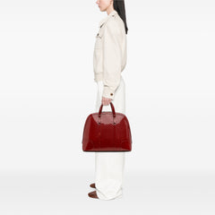 Large Microguccissima Patent Nice Dome Top Handle Bag