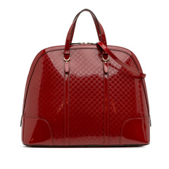 Large Microguccissima Patent Nice Dome Top Handle Bag