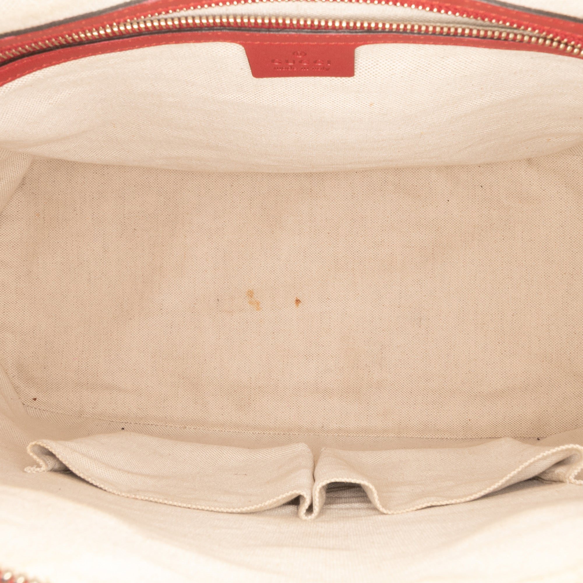 Large Microguccissima Patent Nice Dome Top Handle Bag