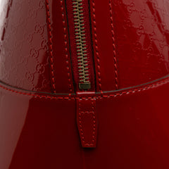 Large Microguccissima Patent Nice Dome Top Handle Bag
