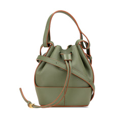 Mini Leather Balloon Bucket Bag