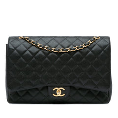 Maxi Classic Caviar Double Flap