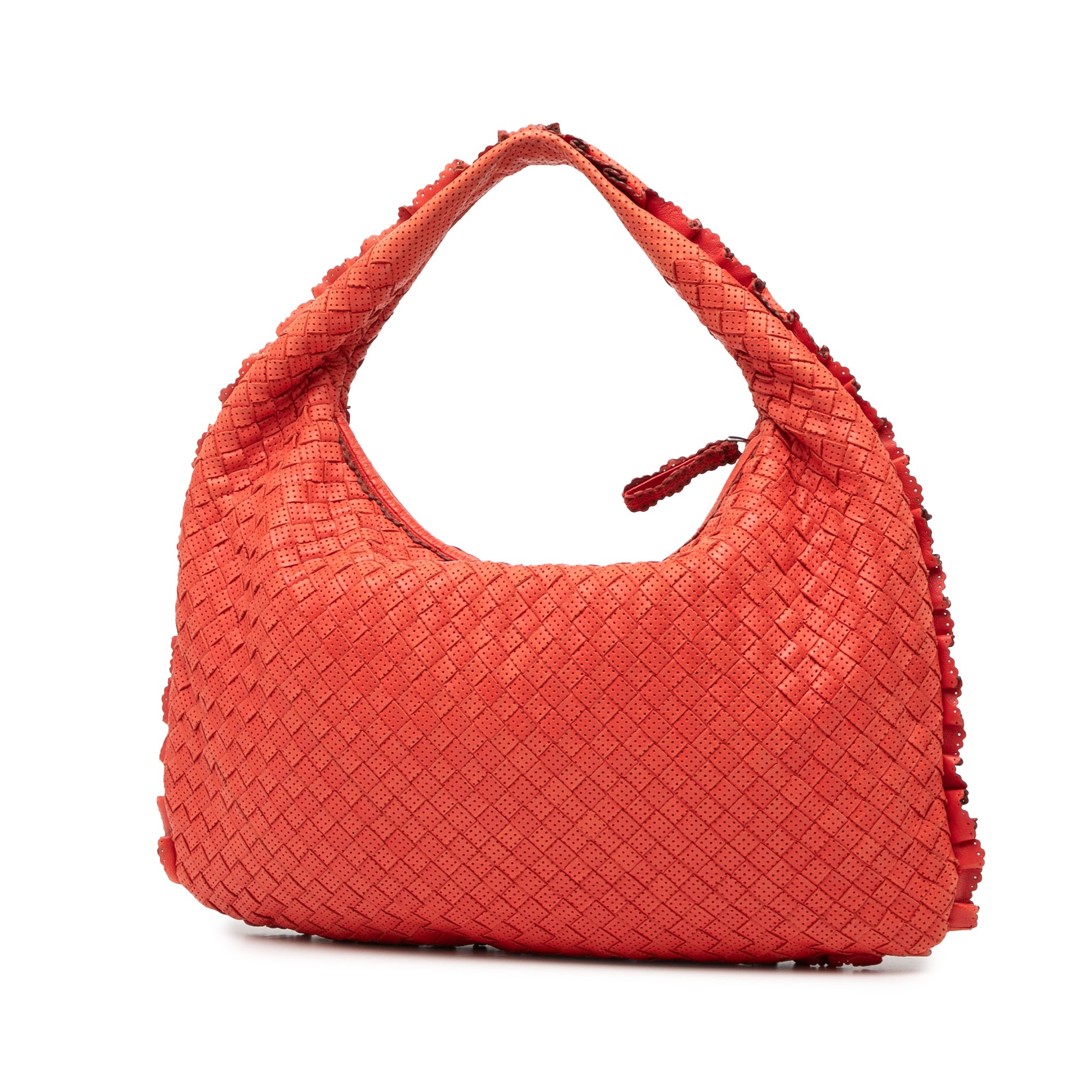 Small Perforated Nappa Intrecciato Veneta Hobo