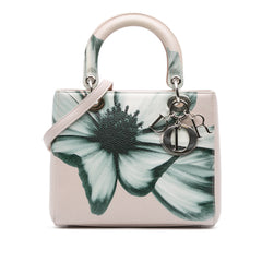 Medium Deerskin Floral Printed Lady Dior