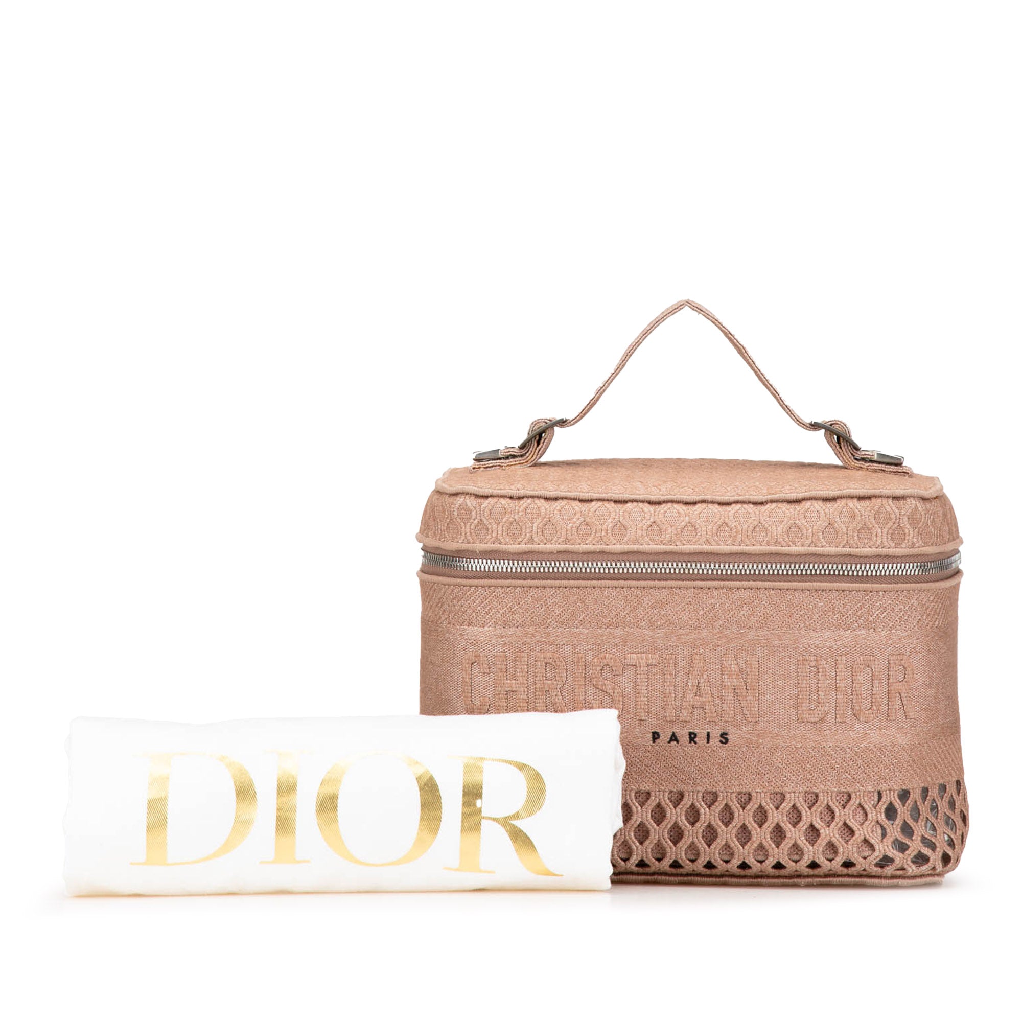 Mesh Embroidered Diortravel Vanity Case