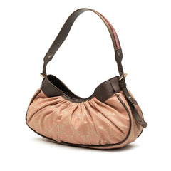 Macadam Denim Pleated Shoulder Bag