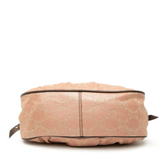 Macadam Denim Pleated Shoulder Bag