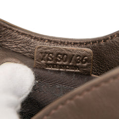 Macadam Denim Pleated Shoulder Bag