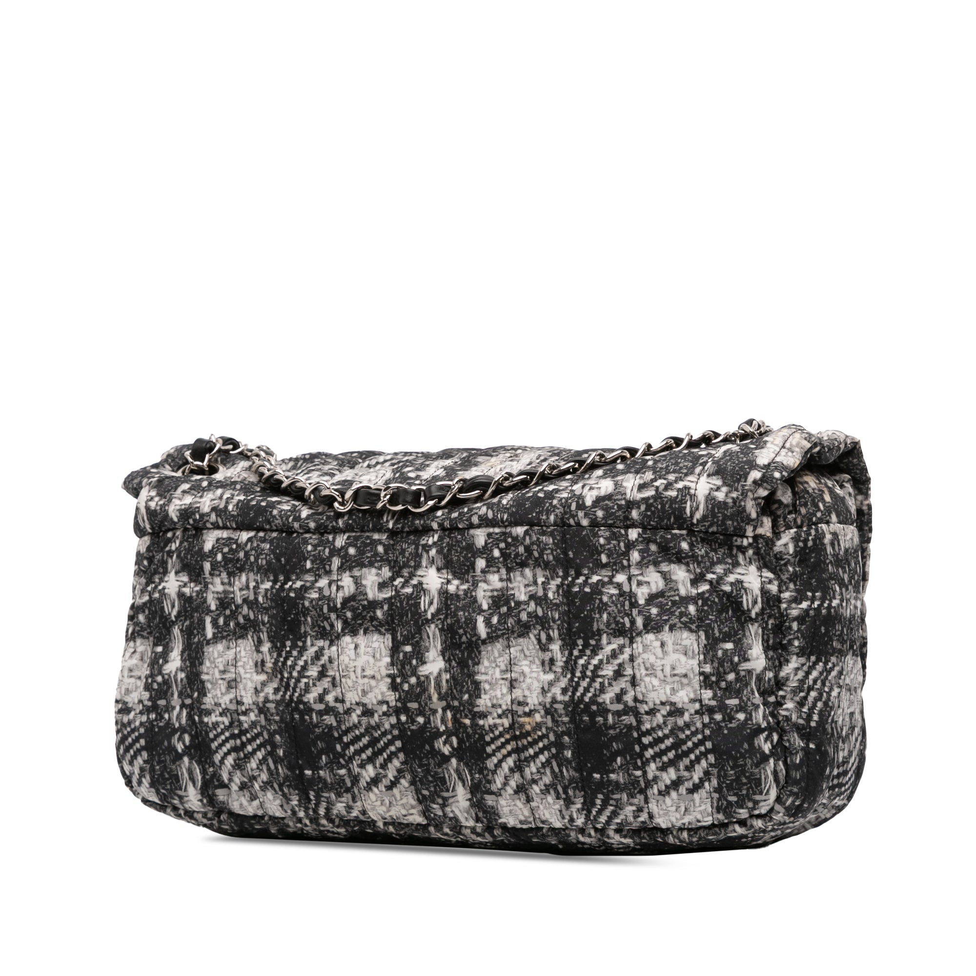 CC Tweed Print Nylon Single Flap