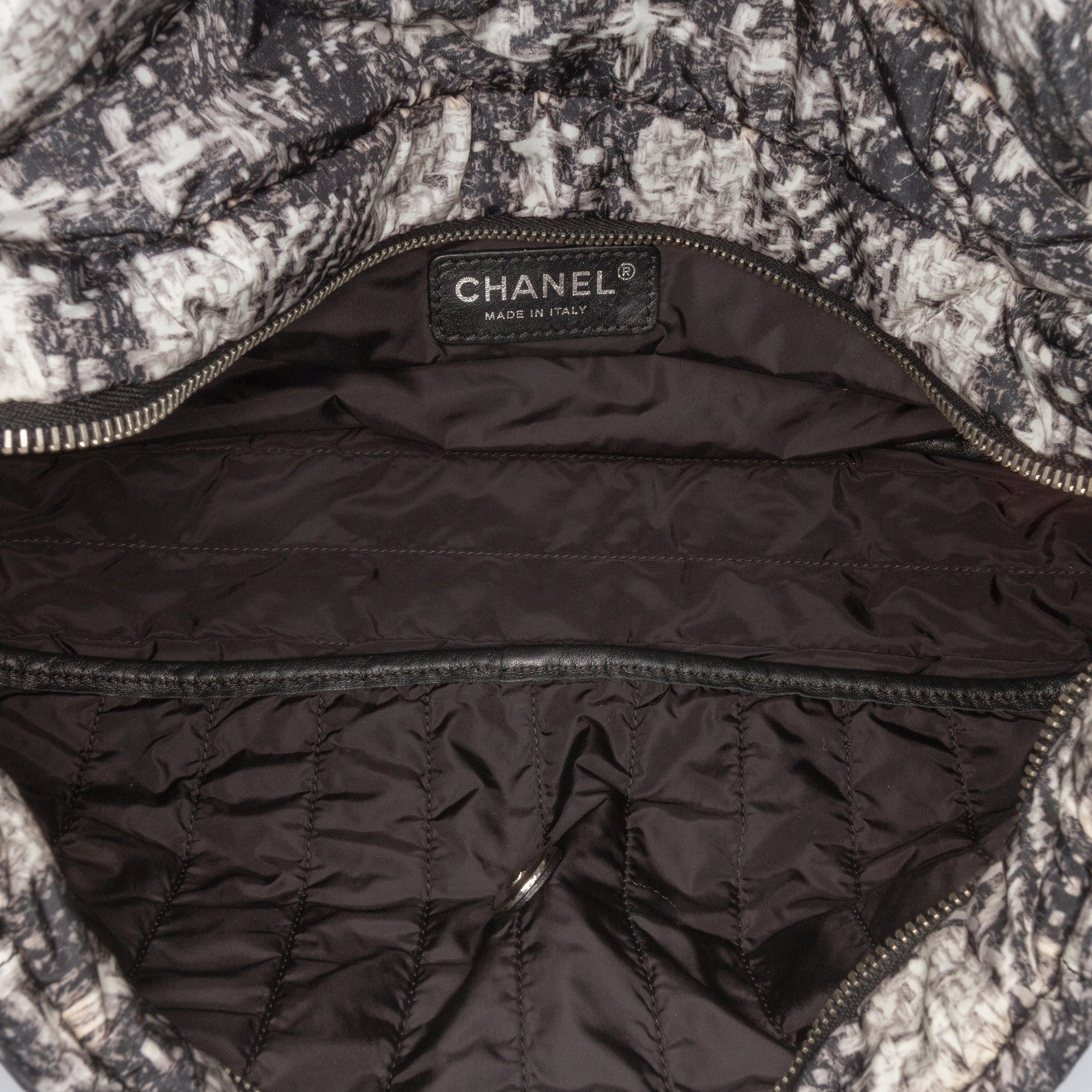 CC Tweed Print Nylon Single Flap