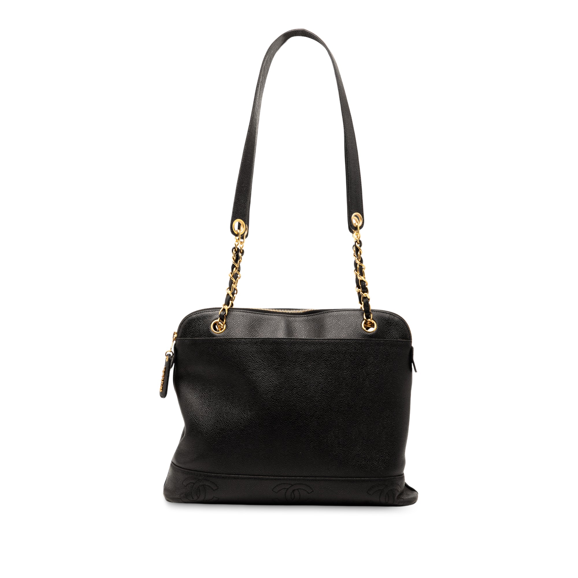 Triple CC Caviar Shoulder Bag