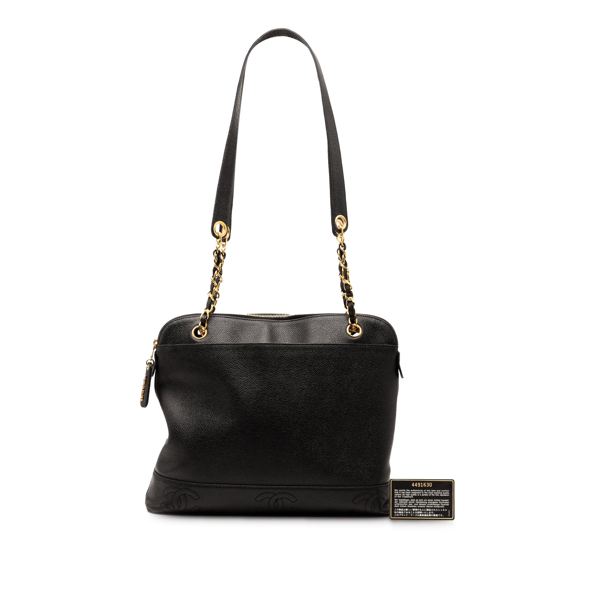 Triple CC Caviar Shoulder Bag