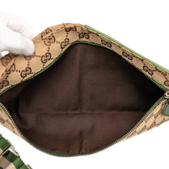 GG Canvas Web Double Pocket Belt Bag