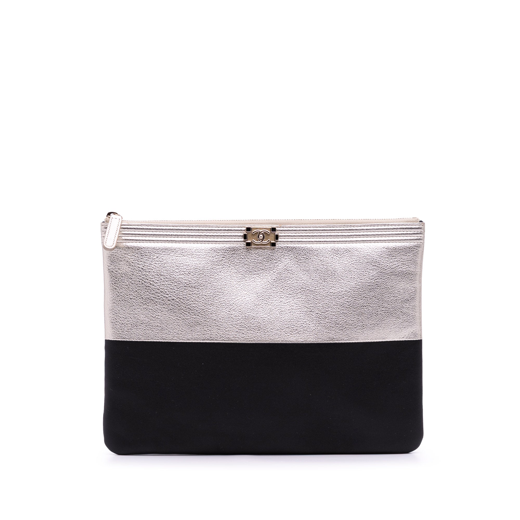 Medium Bicolor Goatskin Boy O Case Clutch