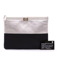 Medium Bicolor Goatskin Boy O Case Clutch