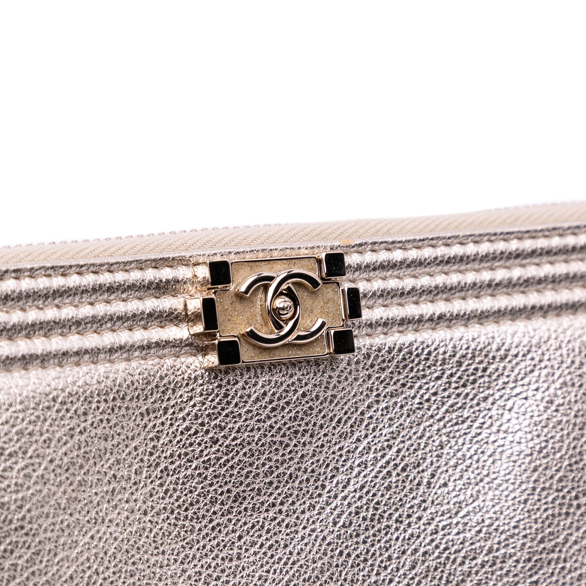 Medium Bicolor Goatskin Boy O Case Clutch