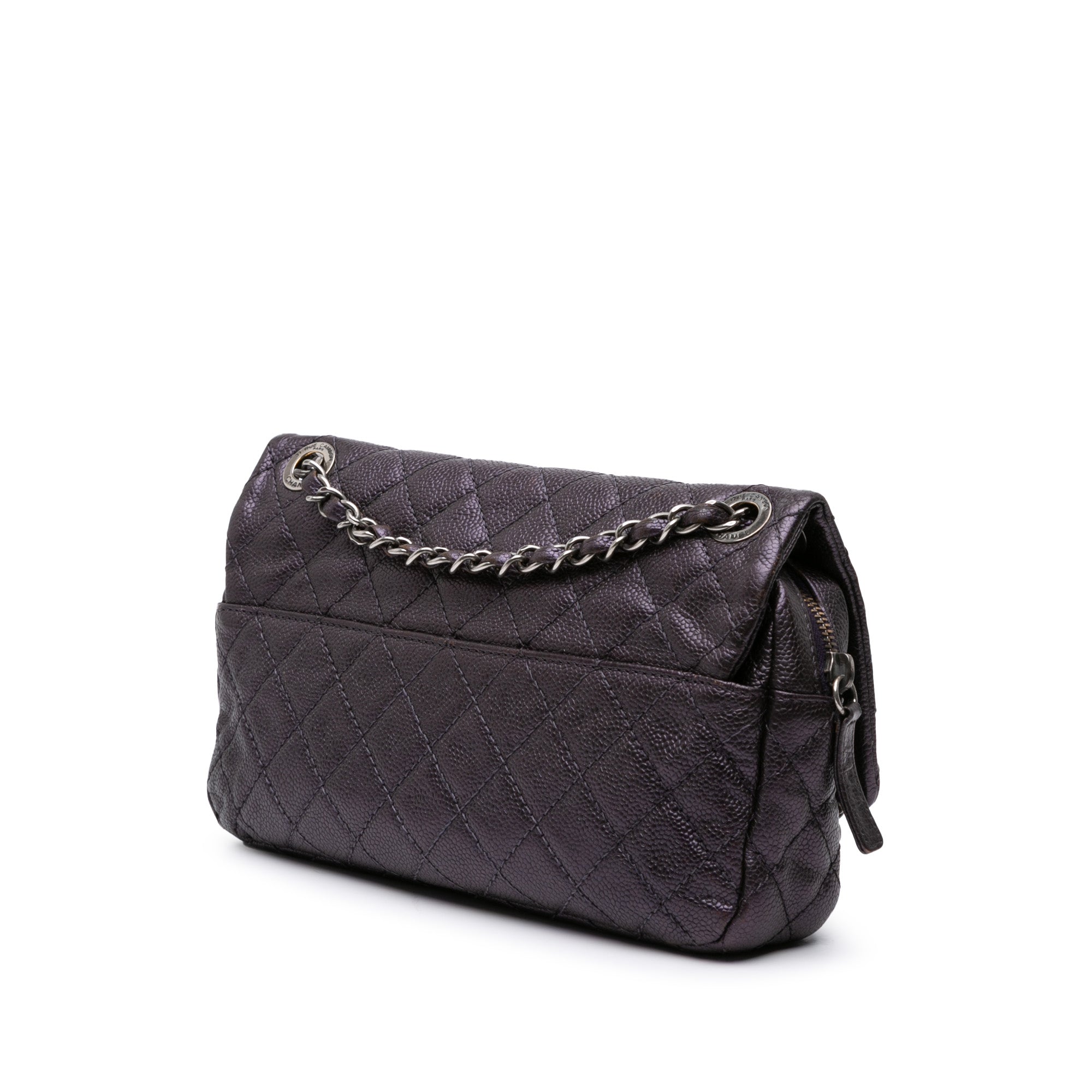 Jumbo Quilted Caviar Easy Flap