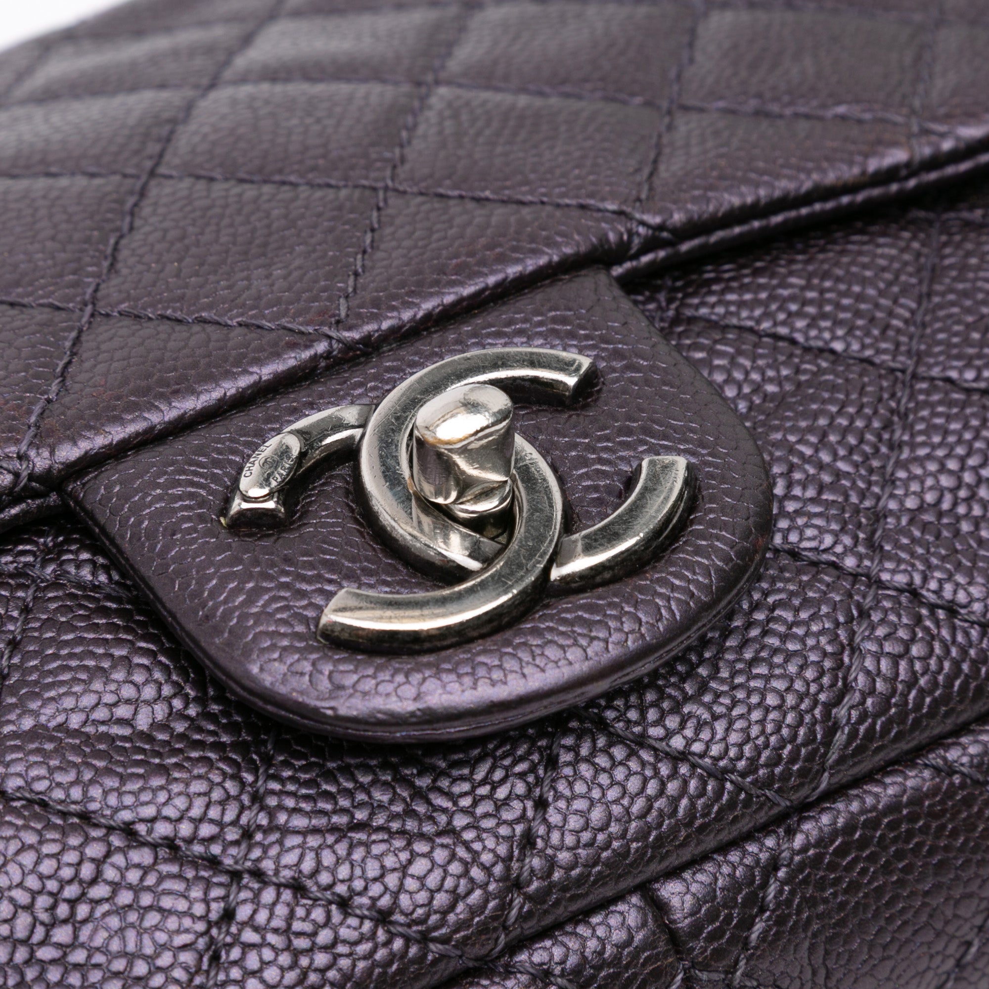 Jumbo Quilted Caviar Easy Flap