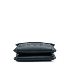 Quilted Aged Calfskin Logo Accordion Flap