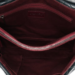 Quilted Aged Calfskin Logo Accordion Flap