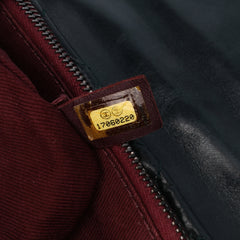 Quilted Aged Calfskin Logo Accordion Flap
