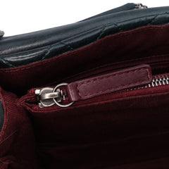 Quilted Aged Calfskin Logo Accordion Flap