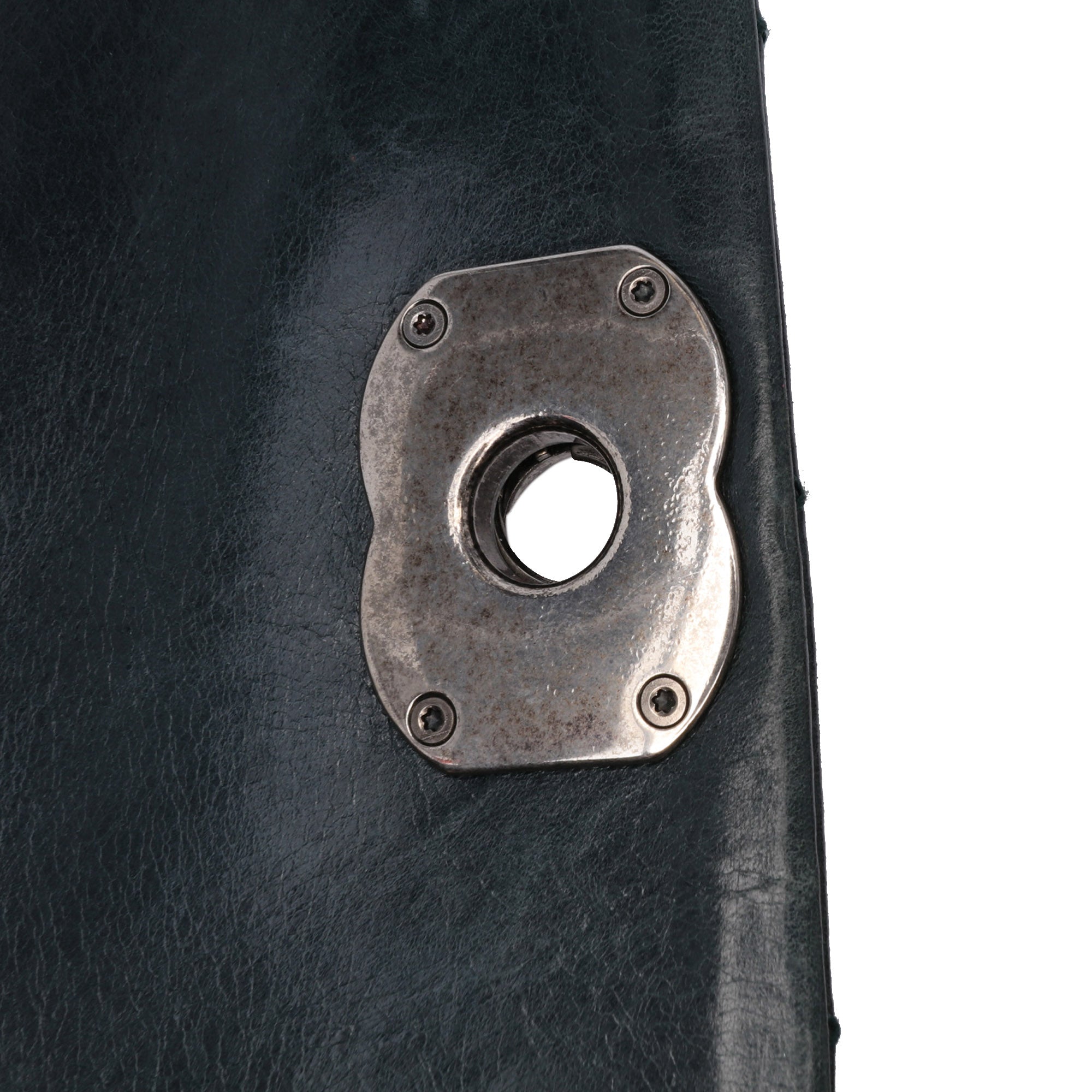 Quilted Aged Calfskin Logo Accordion Flap