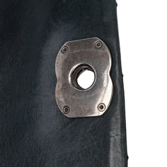 Quilted Aged Calfskin Logo Accordion Flap