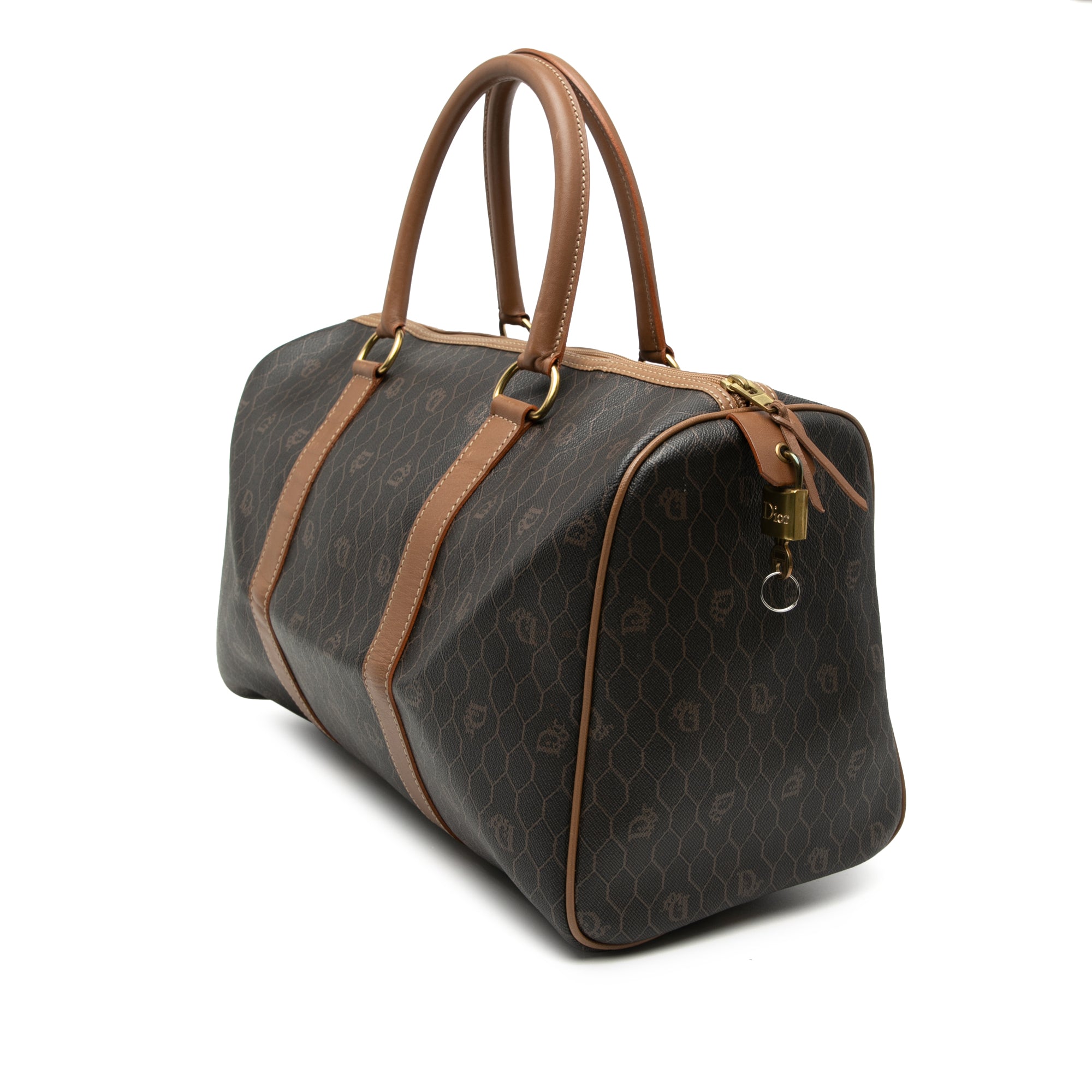 Honeycomb Coated Canvas Boston Bag