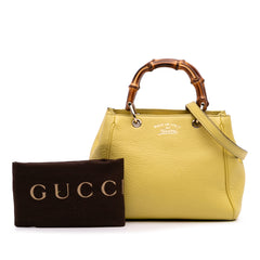 Mini Calfskin Bamboo Shopper Satchel