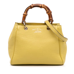 Mini Calfskin Bamboo Shopper Satchel