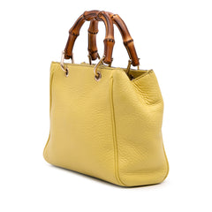 Mini Calfskin Bamboo Shopper Satchel