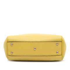 Mini Calfskin Bamboo Shopper Satchel