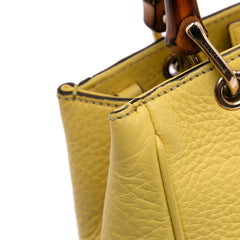 Mini Calfskin Bamboo Shopper Satchel