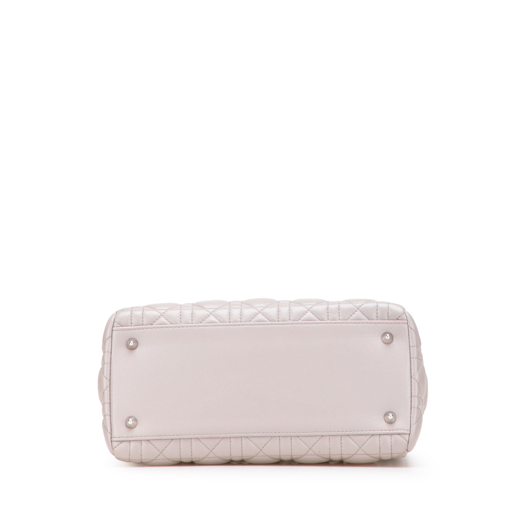 Medium Lambskin Cannage Ruffle Trim Lady Dior