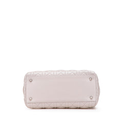 Medium Lambskin Cannage Ruffle Trim Lady Dior