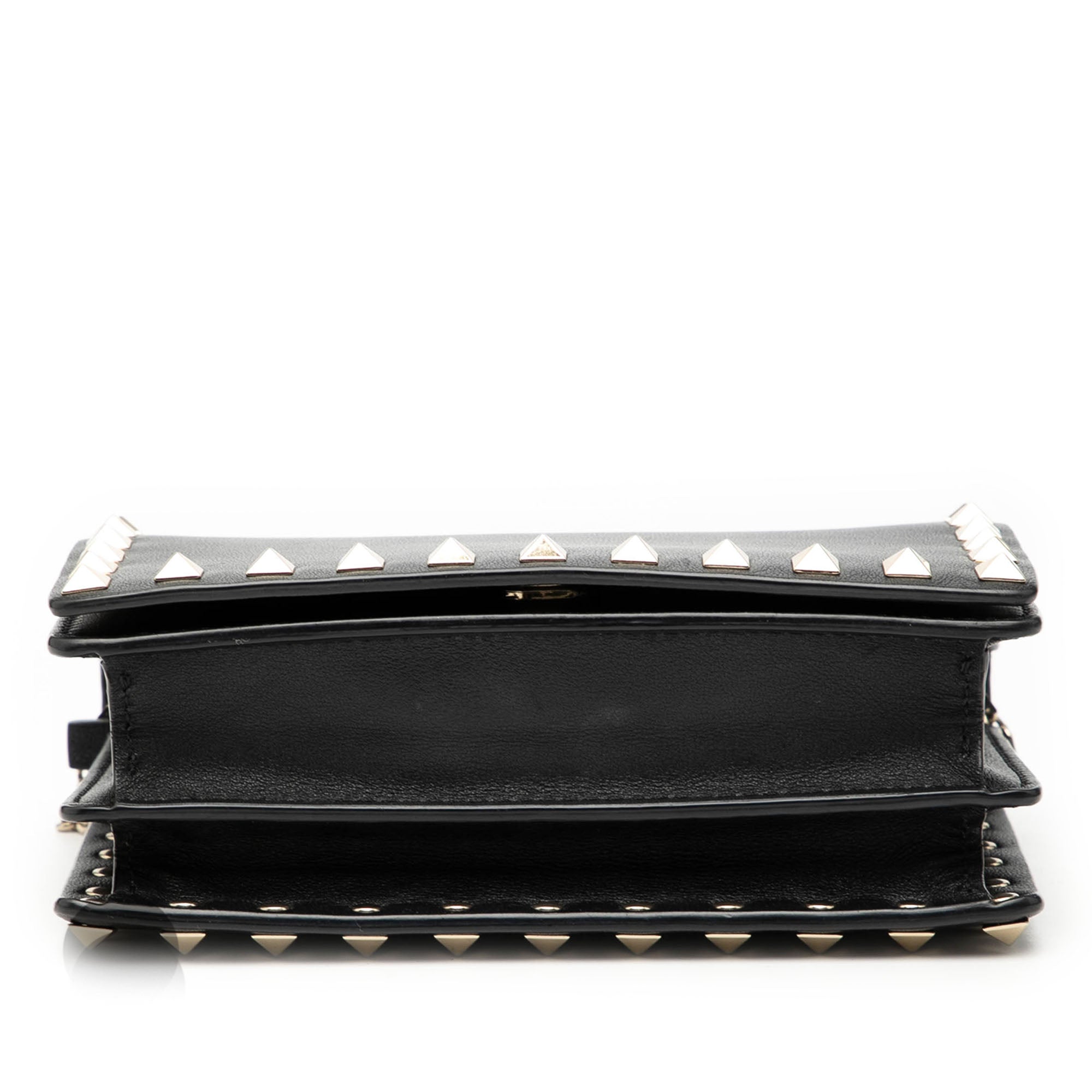 Leather Rockstud Chain Pouch