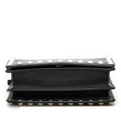 Leather Rockstud Chain Pouch
